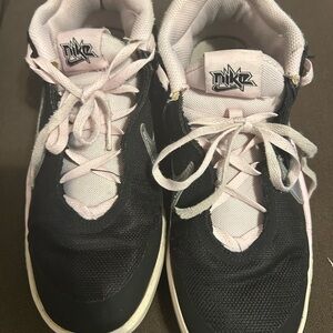 Nike Kids  basketball Black and Light Pink Sneakers